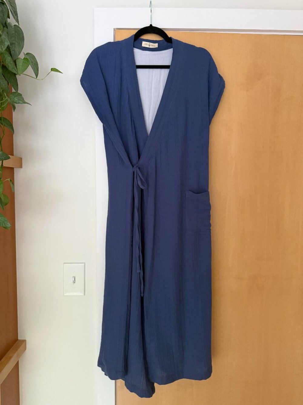 Oddbird Co. Aydin Wrap Dress 100% Turkish Cotton Gauze Women's Small